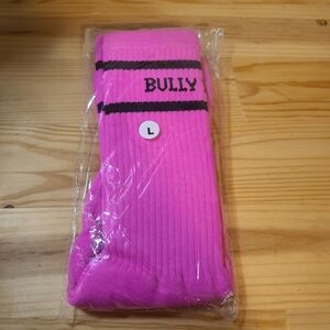 ⚠️DONATING 2/1⚠️🍭5/$30🍭New Bully Brand Hot Pink Varsity Socks.